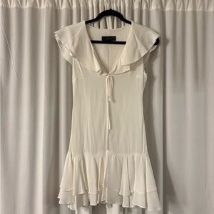 Zara Ruffled Tie Short Dress